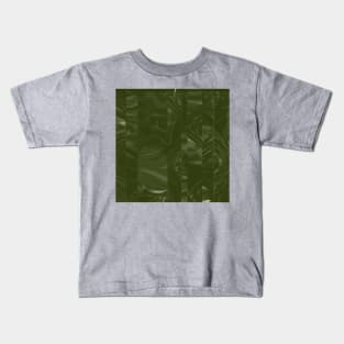 "Verdant" - Green Abstract Vertical Contemporary Digital Painting Original Artwork Kids T-Shirt